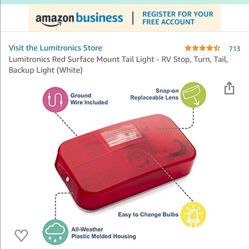 Lumitronics Trailer Brake Light New
